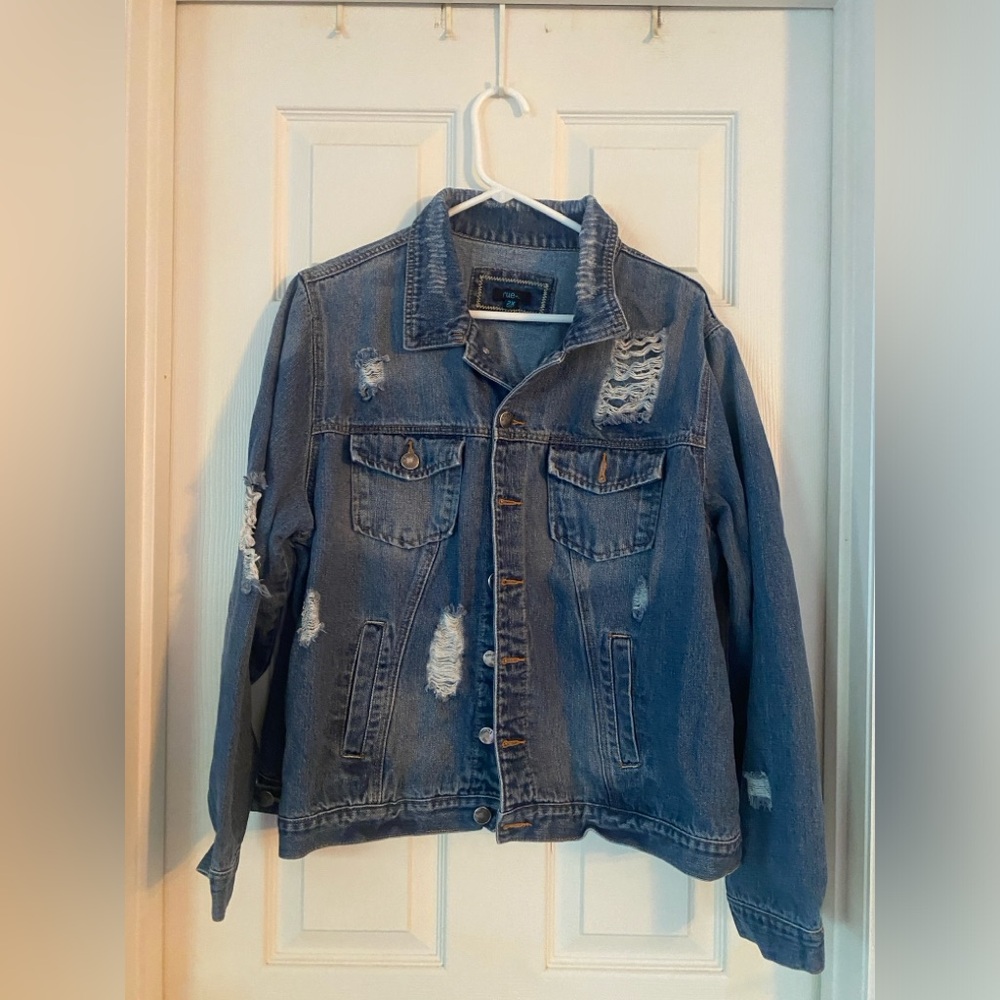 Rue21 Distressed Denim Jacket | Size 2X